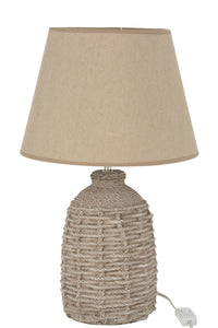 Lampe i countrystyle, beige flet